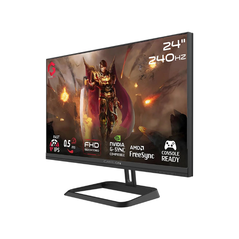 GAMEON Midnight Pro Series GOM24FHD240IPS Gaming Monitor - 24" FHD / 240Hz / 0.5ms / HDMI 2.1 / DP 1.4 - Black