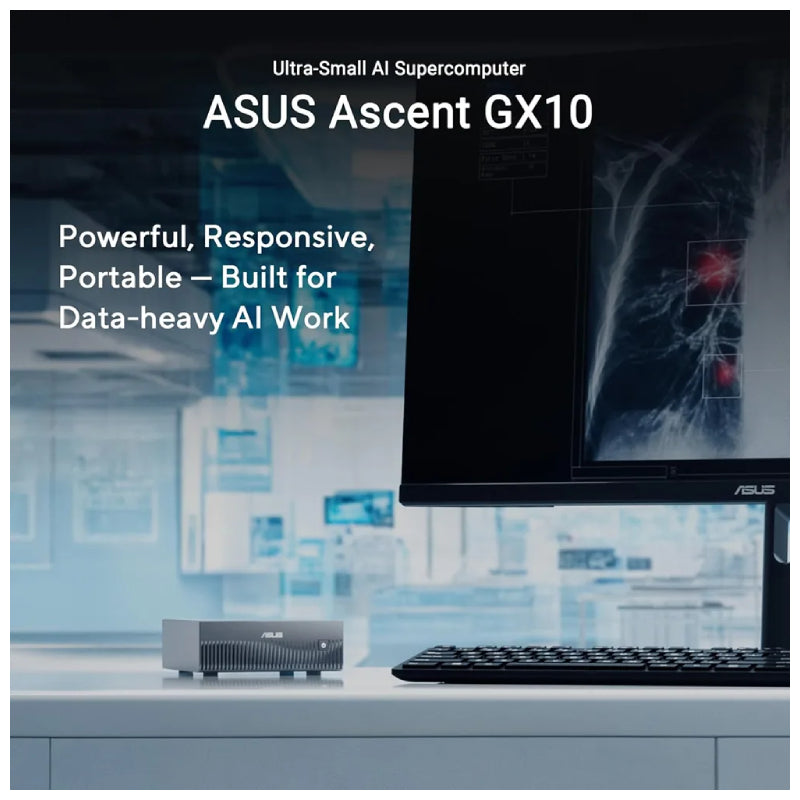 ASUS Ascent GX10 - ARM v9.2-A CPU (GB10) / 128GB / 1TB M.2 NVMe / Stellar Grey - Compact Desktop AI Supercomputer