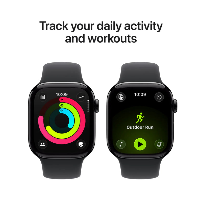 Apple Watch Series 11 - LTPO OLED / 64GB / 42mm / Bluetooth / Wi-Fi / Small/Medium / Jet Black Aluminum Case With Black