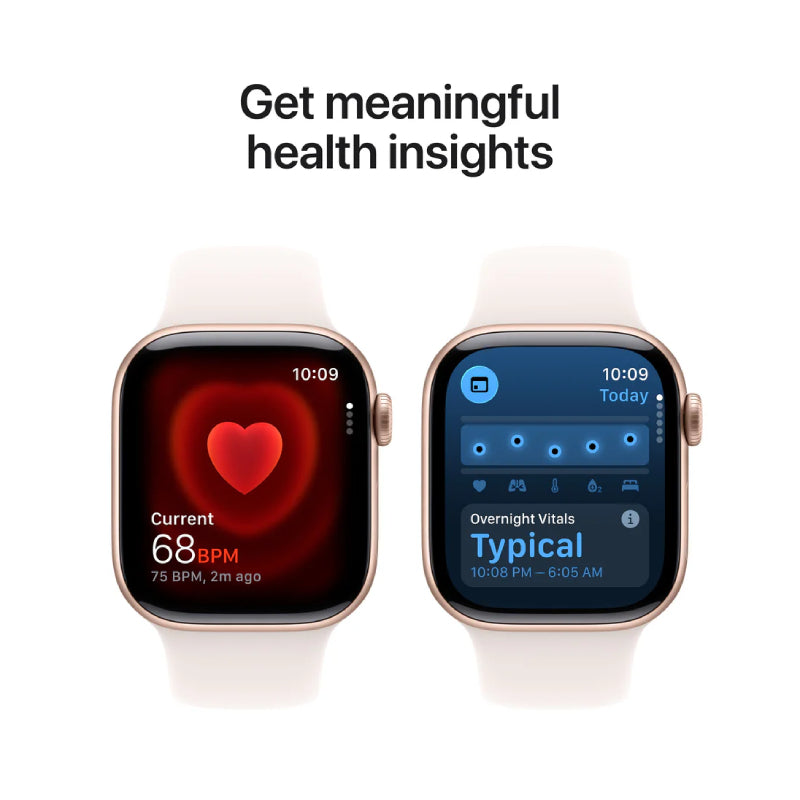 ابل ساعة الإصدار 11 - LTPO OLED / 64 جيجابايت / 42 مم / بلوتوث / واي-فاي / صغير/متوسط / زهري ذهبي ألمنيوم حافظة مع ضوء