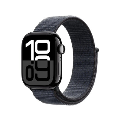 Apple Watch Series 10 with Sport Loop - LTPO OLED / 64GB / 46mm / Bluetooth / Wi-Fi / Cellular / Jet Black Smart Watches