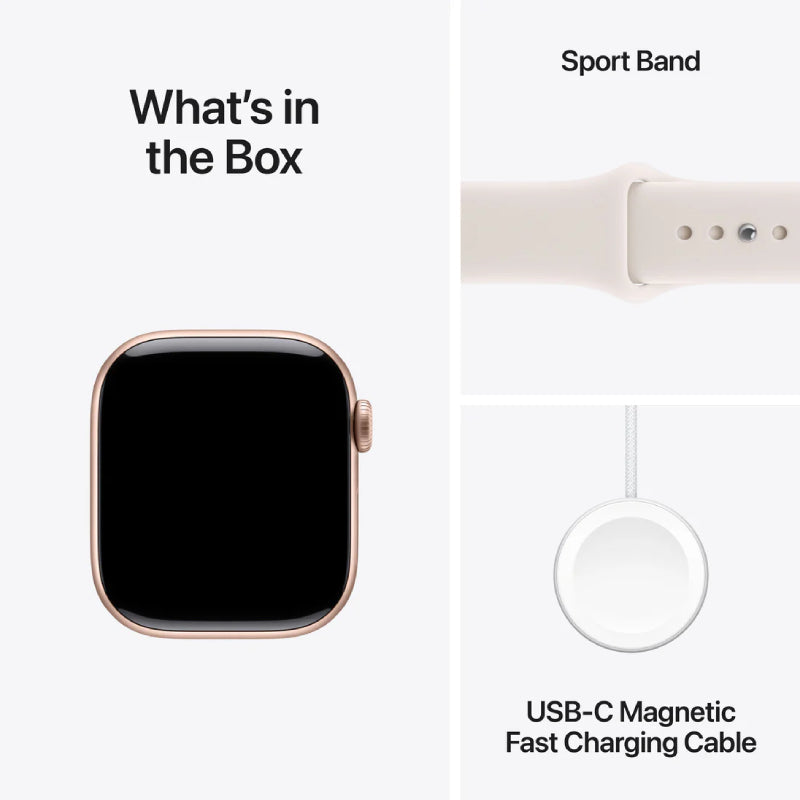 Apple Watch Series 11 - LTPO OLED / 64GB / 42mm / Bluetooth / Wi-Fi / Small/Medium / Rose Gold Aluminum Case with Light