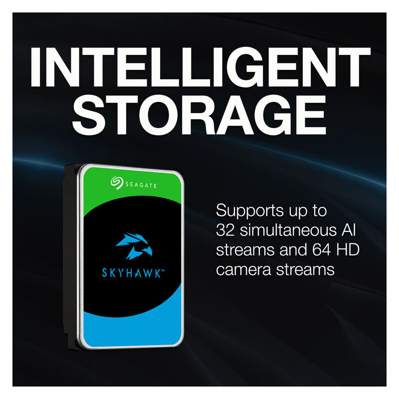 Seagate SkyHawk AI Surveillance HDD - 10TB / 7200 rpm / 245 MB/s / SATA III / 3.5" Internal Surveillance HDD