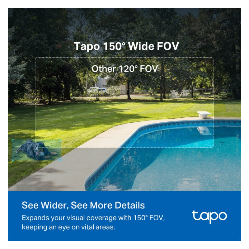 TP-Link Tapo C425 KIT Smart Wire-Free Security Camera and Solar Panel - 2K QHD / AI Detection / Night Vision