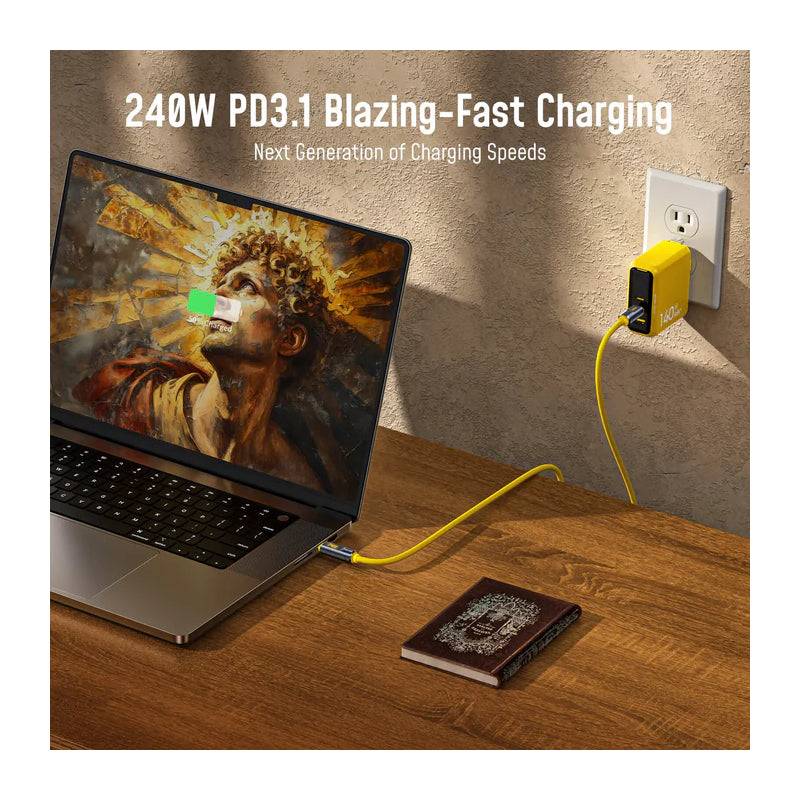 AOHi THE FUTURE Adonis USB4 2.0 240W LED Display USB-C to USB-C Cable - 2M / 120Gbps/ 8K/ PD3.2