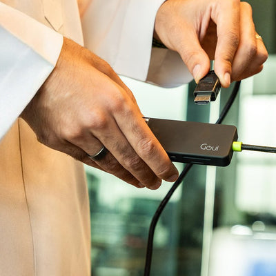 GOUI G-HUB7PORT 7-in-1 multi-port USB-C hub - USB-A/USB-C/HDMI / Black