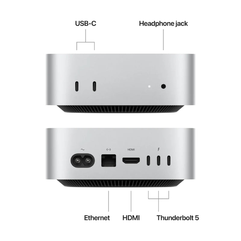 Apple Mac Mini - M4 Pro / 12-Core CPU / 16-Core GPU / 24GB RAM / 512GB SSD / Silver / 1YW