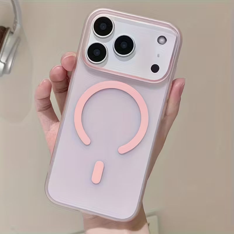 ماج سيف هاتف متجمد حافظة  ايفون 17 برو ماكس  اللون الوردي