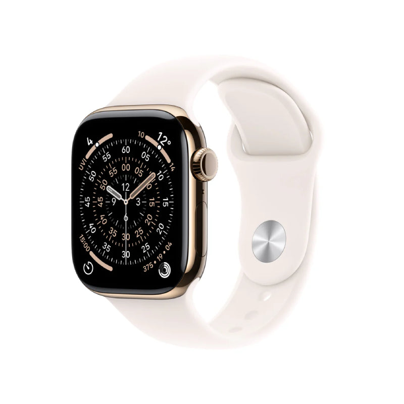Apple Watch Series 11 - LTPO OLED / 64GB / 46mm / Bluetooth / Wi-Fi + Cellular / Small/Medium / Gold Titanium Case with