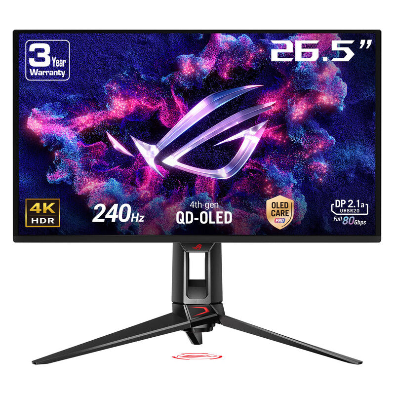 ASUS PG27UCDM ROG Swift Gaming Monitor - 26.5" 4K OLED / 0.03ms / 240Hz / HDMI 2.1 / DP 2.1 / USB 3.2 Gen 1 Type-A / 3YW - Gaming Monitor