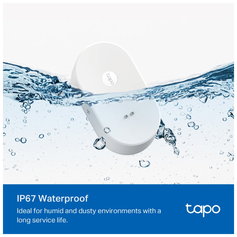 TP-Link (Tapo T300) Smart Water Leak Sensor - Up to 90dB Alarm / Drip & Leak Alert