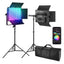 NEEWER 2 Pack PL60C RGB LED Panel Video Light Kit