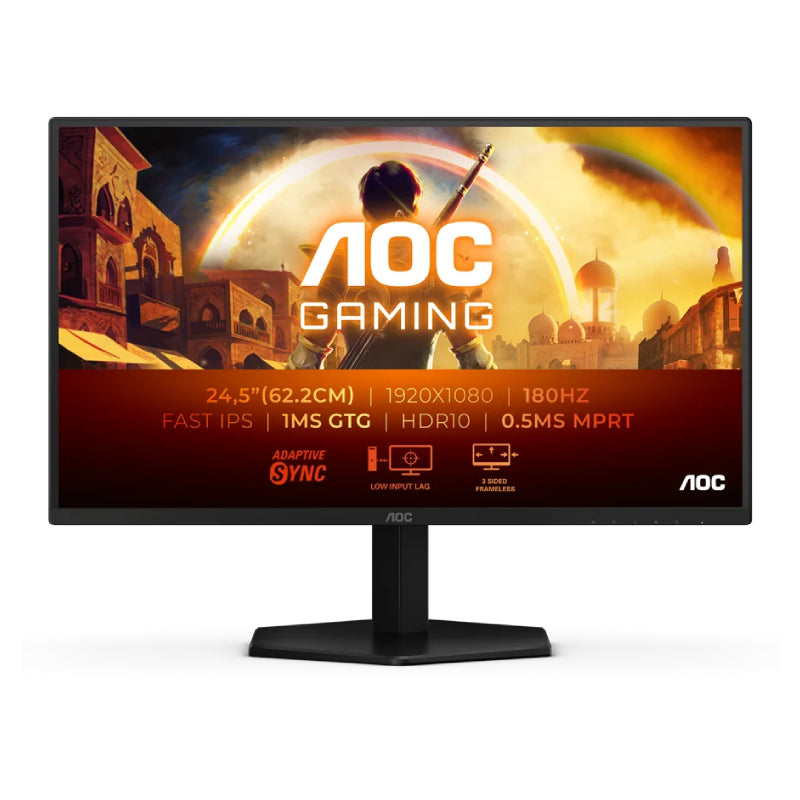 AOC 25G42E -24.5" FHD / 1ms / 180Hz / HDMI 2.0 / DisplayPort 1.4 - Gaming Monitor