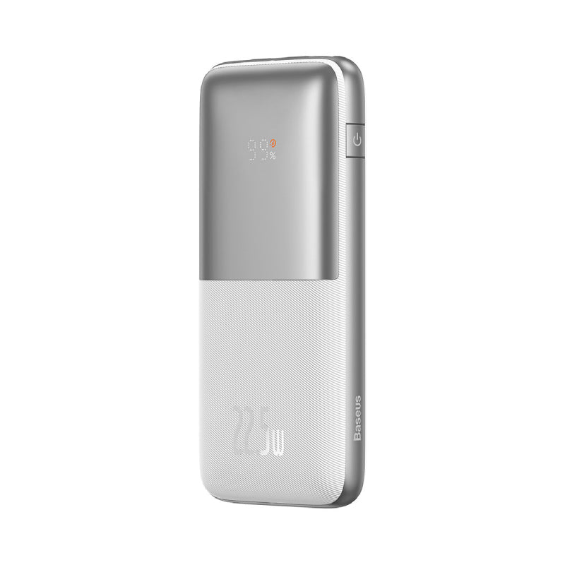 Baseus Bipow Pro Digital Display Fast Charge Power Bank - 10000mAh/ 22.5W/ White