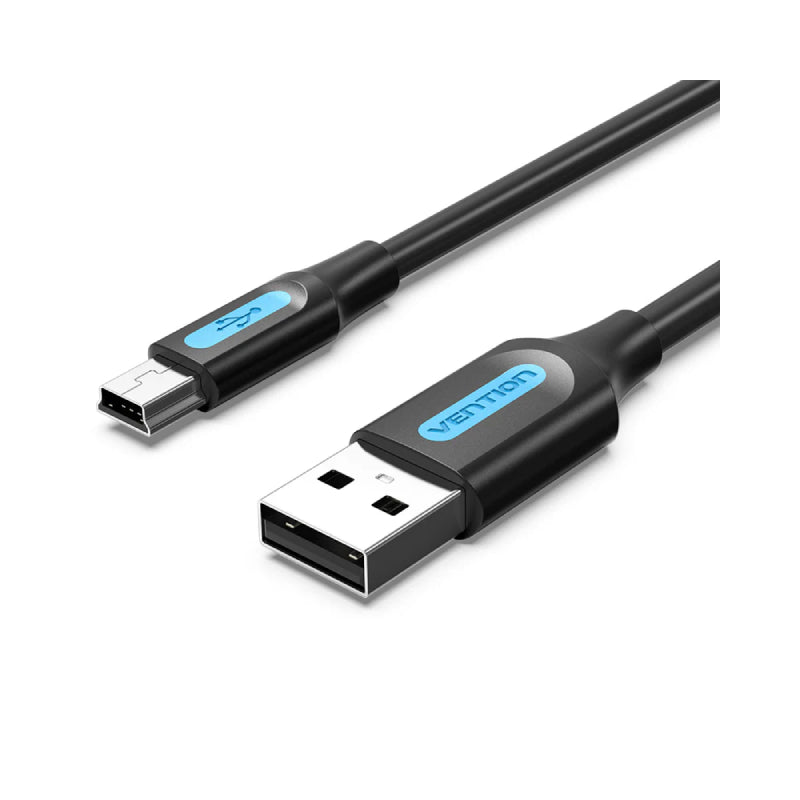 Vention USB 2.0 A Male to Mini-B Male Cable - 0.5M / Black