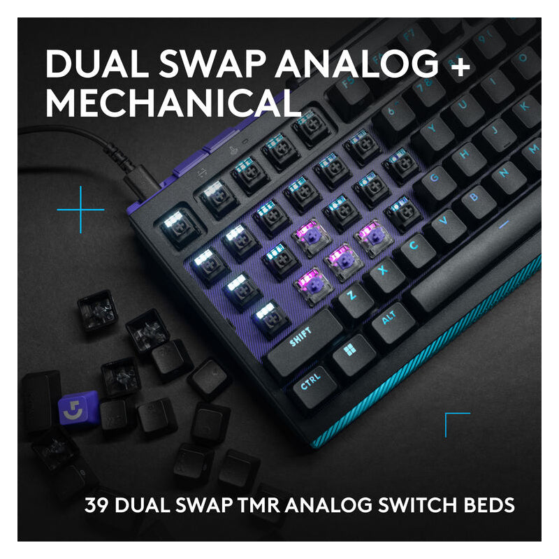 Logitech G512 X 98 Dual Swap TMR Analog / Mechanical Wired Gaming Keyboard Analog Optical Switch With LIGHTSYNC RGB - Black