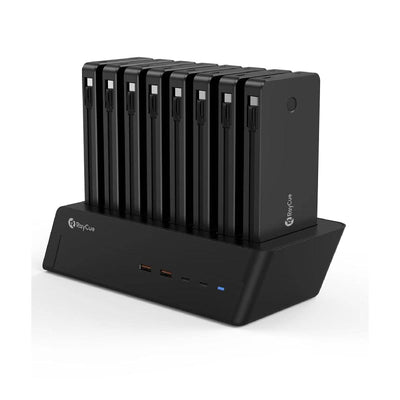 محطة الشحن المتكاملة Raycue BoostDock 8 في 1 مع طاقة (المملكة المتحدة) - 8 × 10000 مللي أمبير في الساعة / 18 واط / يو اس بي/ أسود