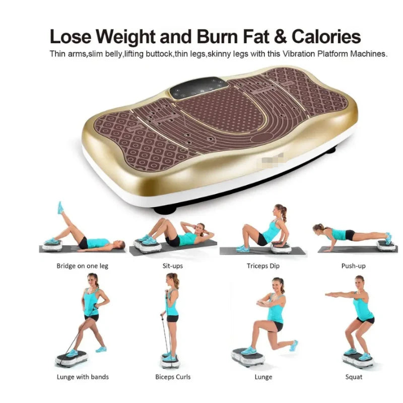 Black Bull Full Body Vibration Platform Crazy Fit Massage Exercise Machine - User Up to 150 Kg