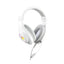 Redragon H260 HYLAS Wired Headphone - USB + 3.5mm / White + Redragon BS8772 Wireless Keyboard and Mouse Combo - Lollipop Blue + HyperX Pulsefire Mat Gaming Mouse Pad - Medium / Black - Bundle Offer