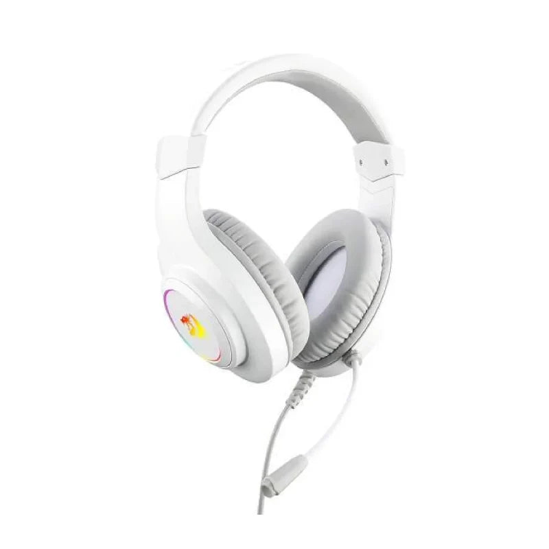Redragon H260 HYLAS Wired Headphone - USB + 3.5mm / White + Redragon BS8772 Wireless Keyboard and Mouse Combo - Lollipop Blue + HyperX Pulsefire Mat Gaming Mouse Pad - Medium / Black - Bundle Offer