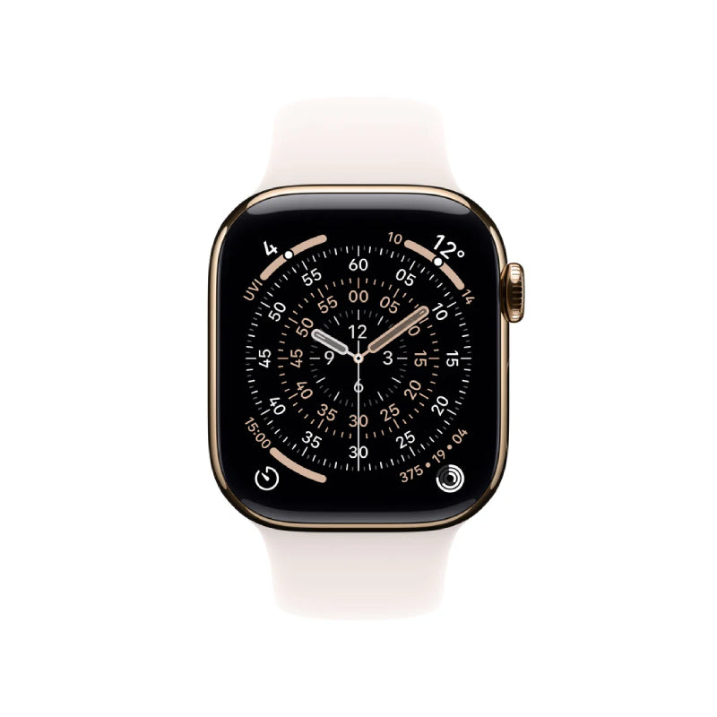 Apple Watch Series 11 - LTPO OLED / 64GB / 46mm / Bluetooth / Wi-Fi + Cellular / Small/Medium / Gold Titanium Case with