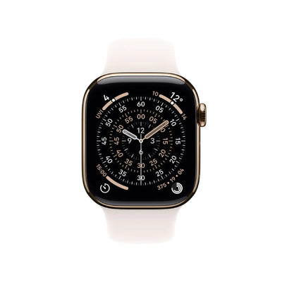 Apple Watch Series 11 - LTPO OLED / 64GB / 46mm / Bluetooth / Wi-Fi + Cellular / Small/Medium / Gold Titanium Case with