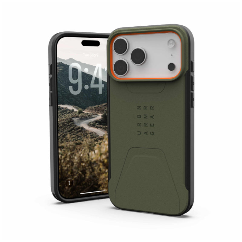 UAG Civilian Magsafe Case For Apple iPhone 17 Pro Max - Olive/Orange