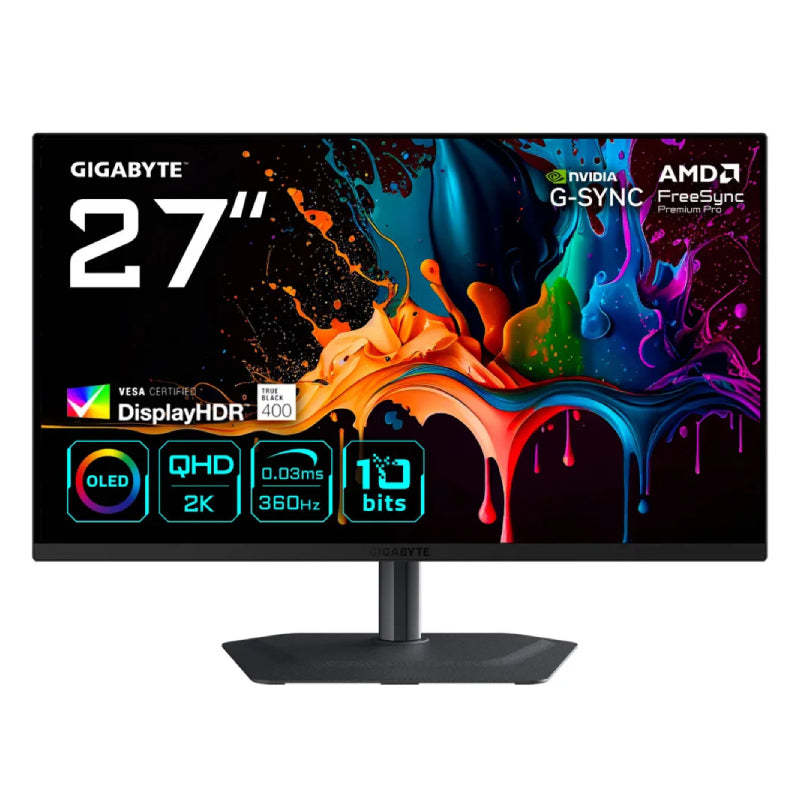 GIGABYTE MO27Q3 - 27" 2K QHD / 0.03ms / 360Hz / HDMI/DisplayPort / Gaming Monitor - Black