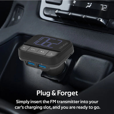 PROMATE In-Car FM Transmitter with Dual USB Ports
