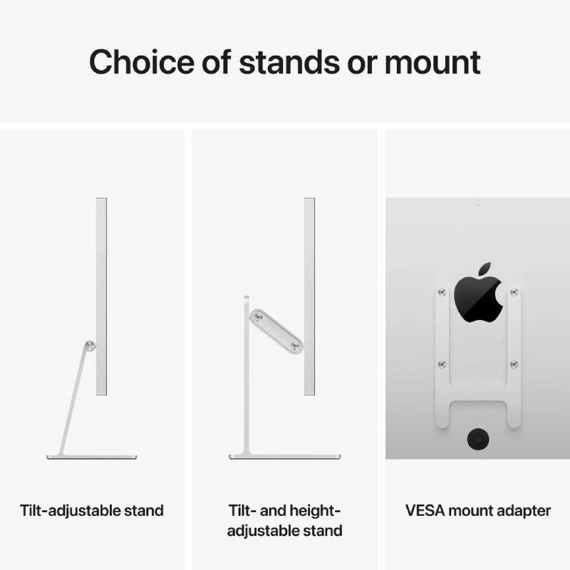 Apple Studio Display With Tilt and Height Adjustable Stand - Standard Glass/ Thunderbolt 5 / 27.0" 5K Retina / 600 nits / USB-C / (2026 Model)