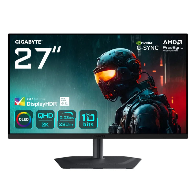 GIGABYTE MO27Q2A - 27" 2K QHD / 0.03ms / 280Hz / HDMI/DisplayPort / Gaming Monitor - Black