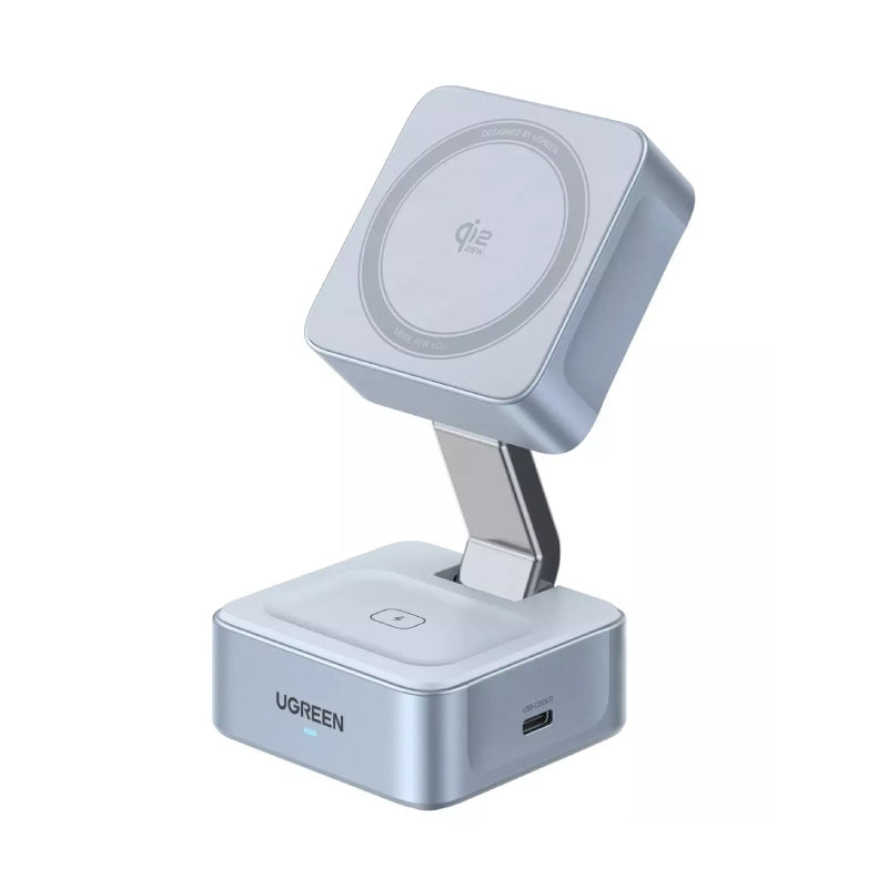 UGREEN QI2- 2-in-1 Magnetic Wireless Charger - 25W / Blue