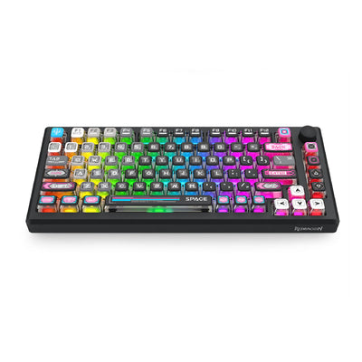 Redragon K732MC RGB Pro Uranus Pro Black TKL Aluminium Gasket Wireless Mechanical Keyboard - Bluetooth / Wired / 4000mAh / Black