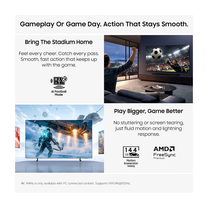 Samsung 65" Micro RGB R85H 4K Samsung Vision AI Smart TV (2026) - 65" 4K / 100 Hz / HDMI/USB/Ethernet - Smart TV
