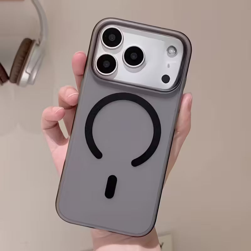 ماج سيف  حافظة هاتف متجمد لـ ايفون 17 برو  أسود - أسود