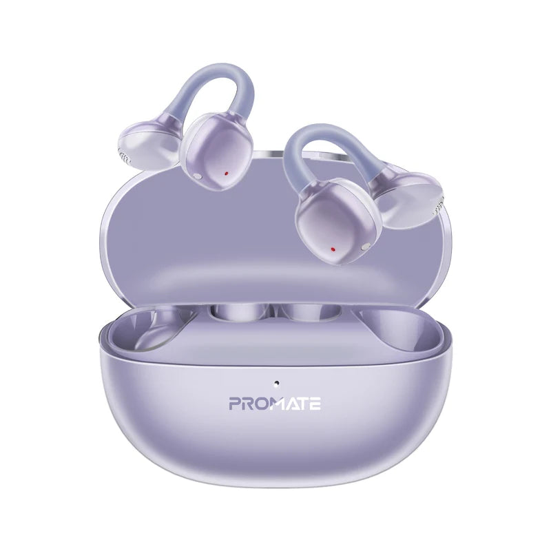 PROMATE AirClip-Pro Open Ear TWS Earbuds - Bluetooth / 500mAh / Purple