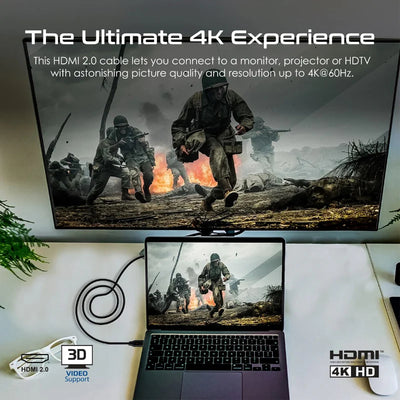 PROMATE Ultra-High Definition 4K@60Hz HDMI Audio Video Cable - 1M / 18 Gbps / Black