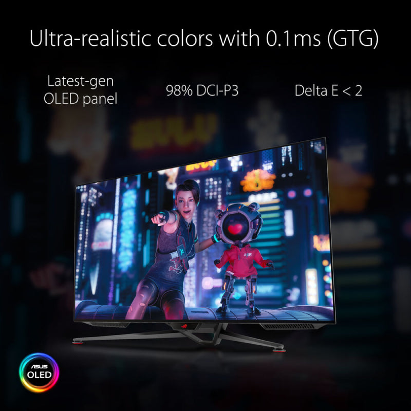 ASUS ROG Swift OLED PG42UQ - 41.5" 4K OLED / 0.1ms / 138Hz / USB 3.2 Gen 2 Type-A/HDMI 2.0/2.1/DisplayPort 1.4 / Speaker - Gaming Monitor