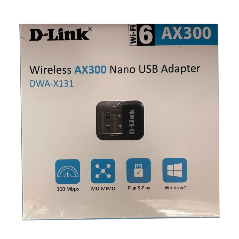 D-Link (DWA-X131) AX300 Wi-Fi 6 Nano USB Wireless Adapter