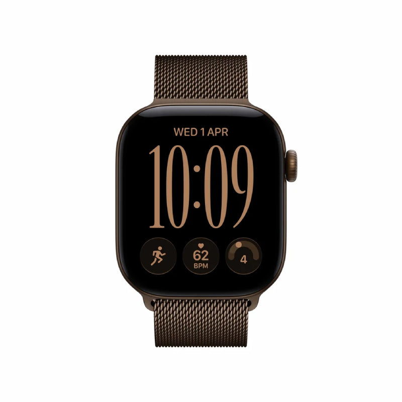 Apple Watch Series 12 - LTPO OLED / 64GB / 42mm / Bluetooth / Wi-Fi + Cellular / Dark Bronze Aluminum Case with Dark Bronze Milanese Loop