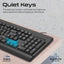 PROMATE Quiet Keys Wired Keyboard and Mouse - 1200 DPI