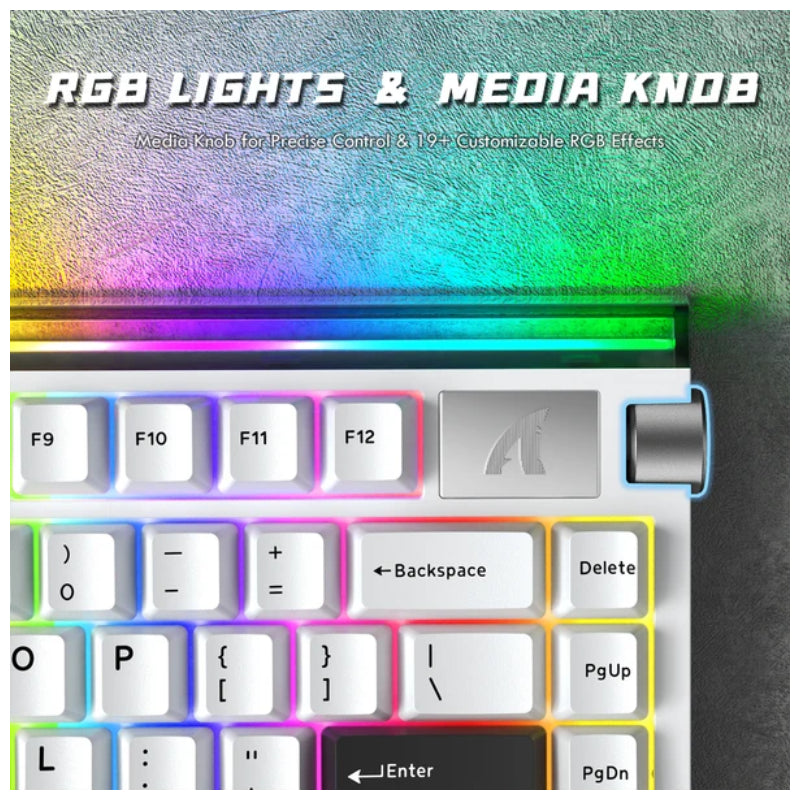 ATTACK SHARK R85 HE Rapid Trigger Keyboard Magnetic Switch with Custom Lightbox - White