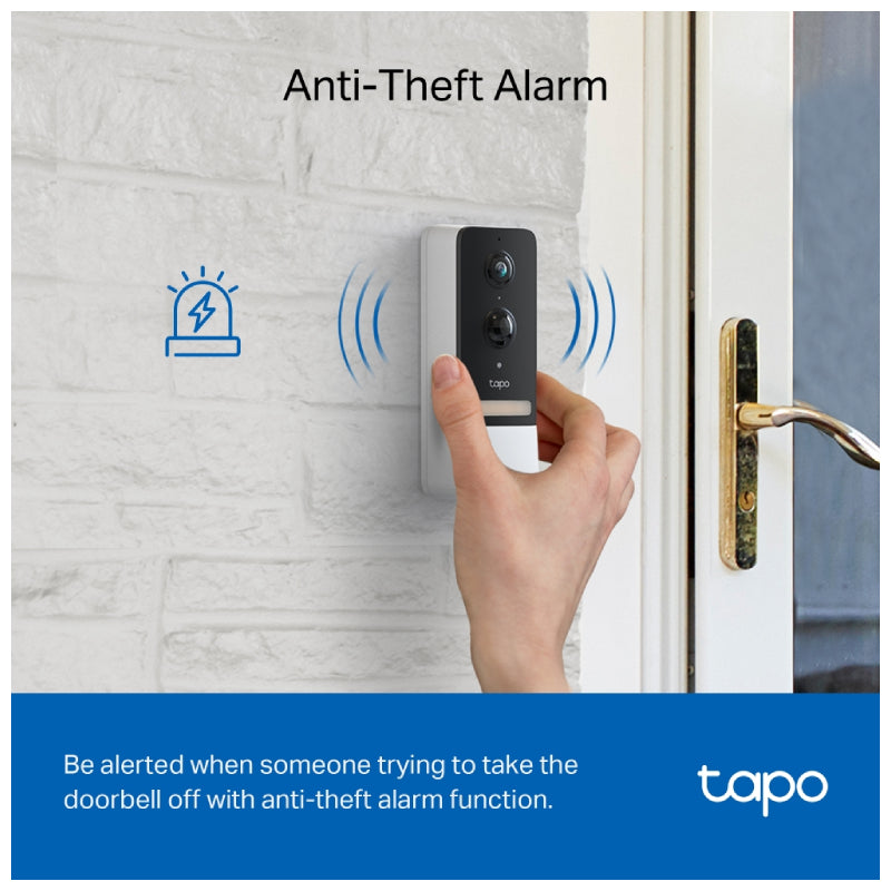 تي بي لينك Tapo D230S1)فيديو  ذكي  Tapo المزودبطارية فيديو بطارية  - دقة 2K و5 ميجابكسل / ذكي / شبكة محلية