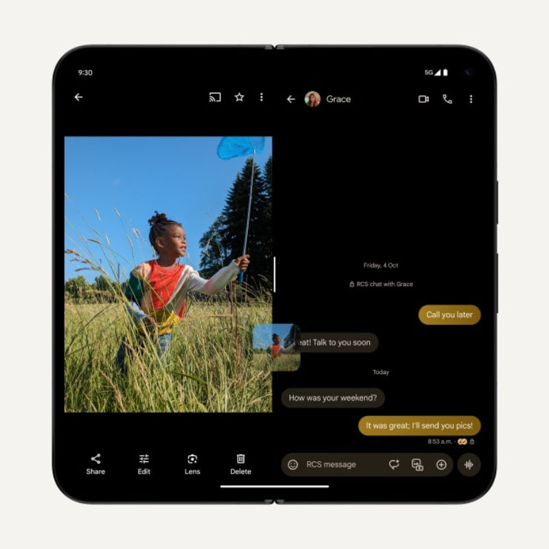 Google Pixel 9 Pro Fold - 6.3’’ Foldable LTPO OLED / 16GB RAM / 512GB / 5G / Obsidian - Mobile Mobiles & Tablets >