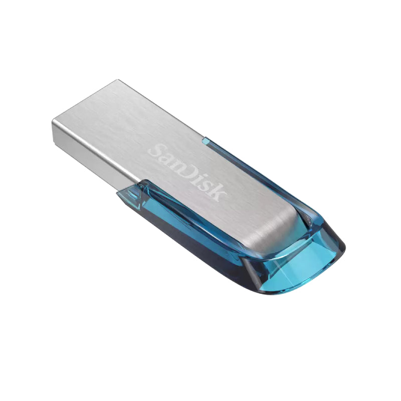 محرك  فلاش SanDisk ألترا  محرك  128 جيجابايت  فوق إلى ميجابايت/ثانية / يو اس بي .0 / أزرق  فضي