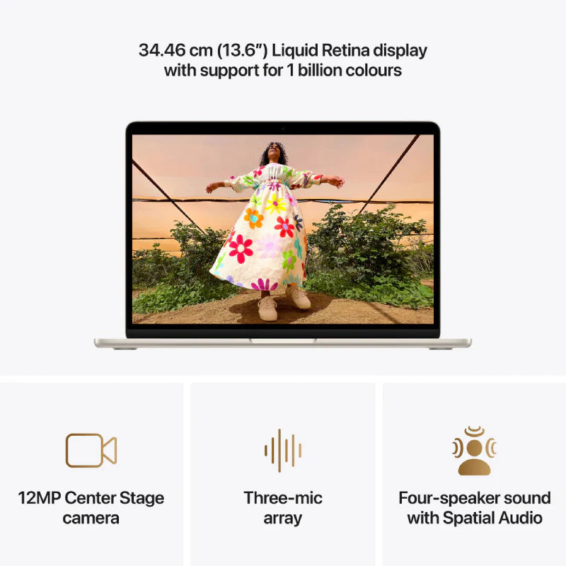 Pre-Order Apple MacBook Air - 13.6" / M5 / 10-Core CPU / 10-Core GPU / 16GB RAM / 512GB SSD / Arb/Eng / Starlight / 1YW