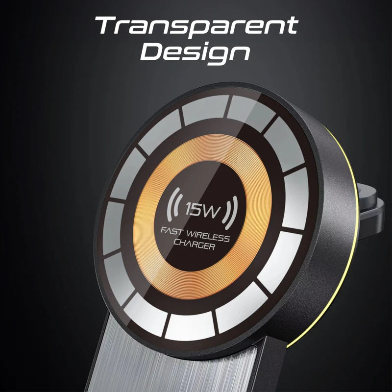 محطةلاسلكي PROMATE 3 في 1 قابلة للطي مع  ماج سيف  ضوء  مع  ضوء  15 واط