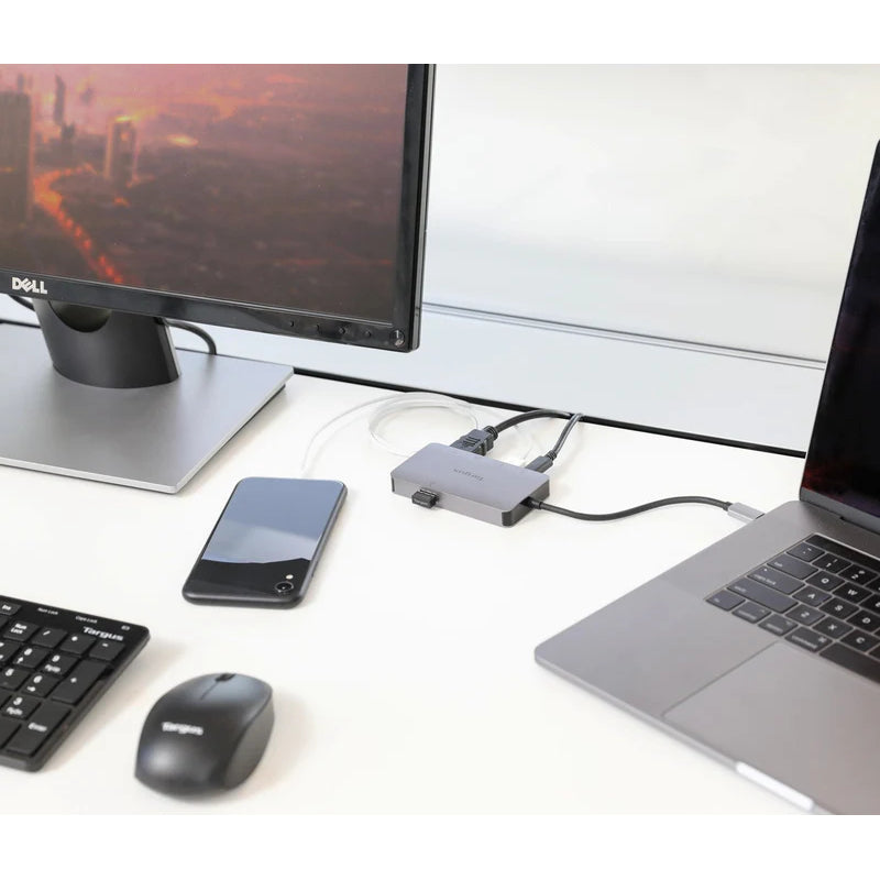 Targus Docking Station - HDMI/VGA/USB-A/USB-C/LAN / 100W / Grey