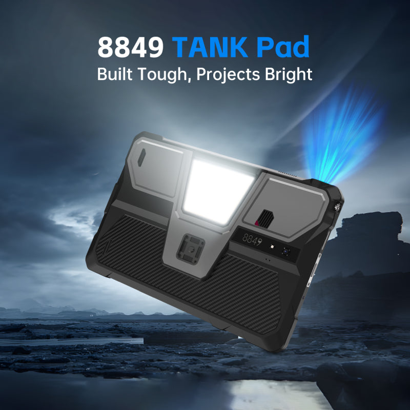 Unihertz 8849 TANK Pad - 10.95’’ FHD / 32GB RAM / 512GB / 5G / Tablet with Built-in Projector (Global Version) Mobiles