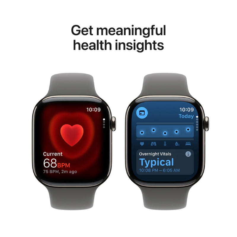 Apple Watch Series 11 - LTPO OLED / 64GB / 42mm / Bluetooth / Wi-Fi + Cellular / Medium/Large / Natural Titanium Case